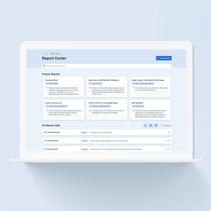 BigTime Report Center