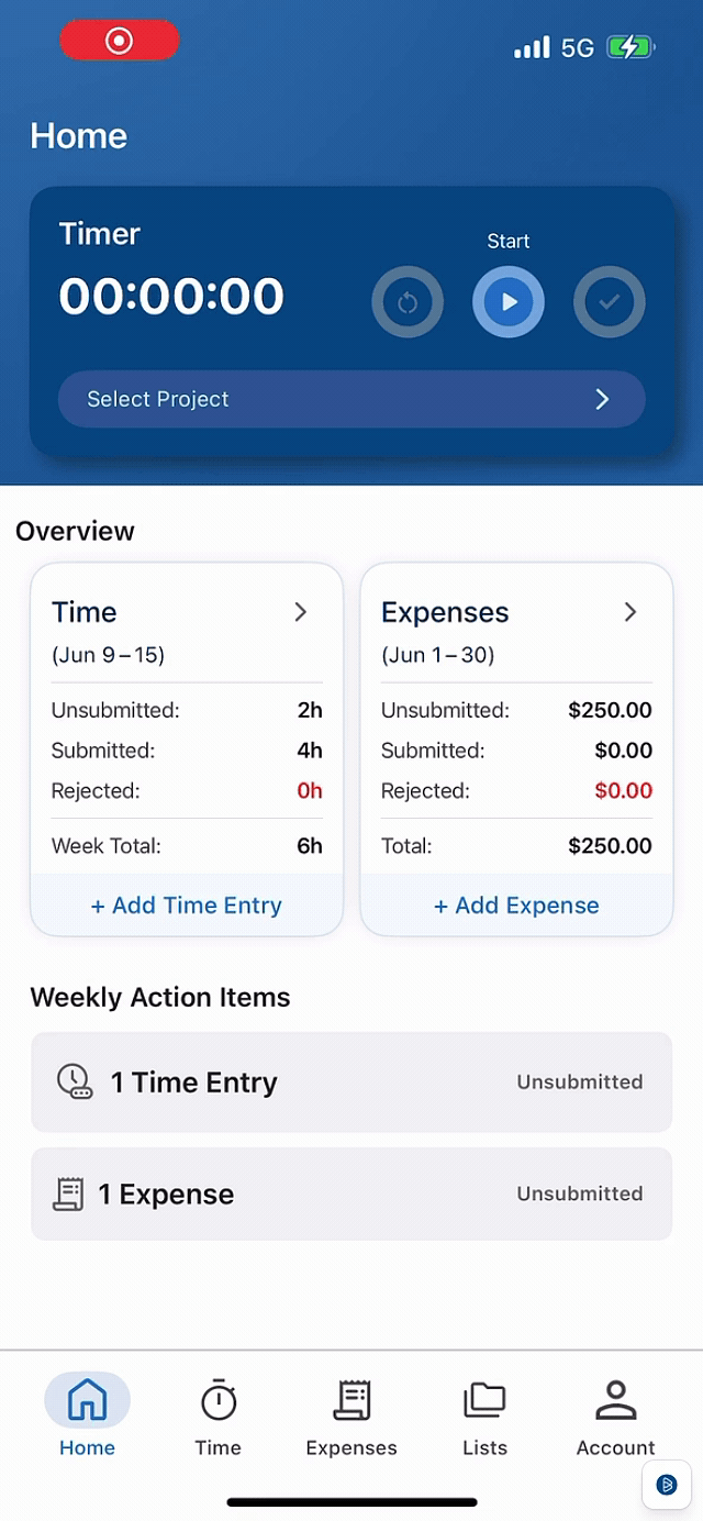 Track Time and Expenses for Projects (2) Track Time and Expenses for Projects (2)
